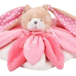 Plyšový zajíček k mazlení Bunny Pink Collector Doudou et Compagnie v dárkovém balení růžový 28 cm od 0 měsíců