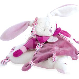 Plyšový zajíček k mazlení Lapin Cerise Doudou et Compagnie v dárkovém balení růžový 27 cm od 0 měsíců
