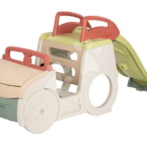 Prolézačka Auto s pískovištěm v kufru Adventure Car Life Smoby s klaksonem a skluzavka 150 cm s vodní hrou s UV filtrem od 18 měsíců