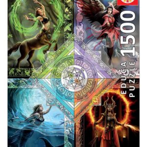 Puzzle Elemental Magic Star Chart Anne Stokes Educa 1500 dílků a Fix lepidlo