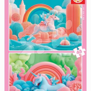Puzzle Magic Unicorns Educa 2 x 48 dílků