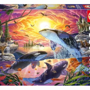Puzzle Orcas and Wolves Living Educa 4000 dílků