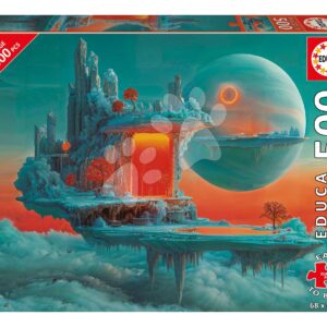 Puzzle Planet of Fire and Ice Educa 500 dílků a Fix lepidlo