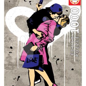 Puzzle The Kiss TV Boy Educa 1000 dílků a Fix lepidlo