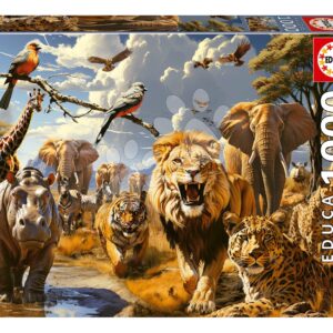 Puzzle Wild Animals Educa 1000 dílků a Fix lepidlo