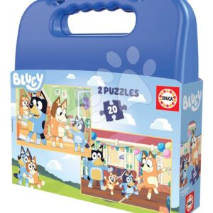 Puzzle v kufříku Bluey Educa 2 x 20 dílků