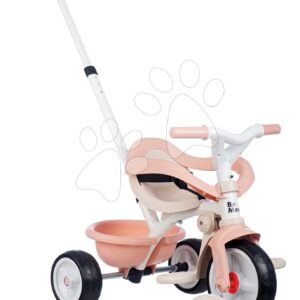 Tříkolka s volnoběhem Be Move Comfort Tricycle Pink Smoby s nastavitelnou vodicí rukojetí a ochrannou hrazdou s tichými EVA kolečky růžová od 10 měsíců