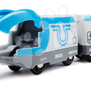 Vláček elektronický Travel BatteryTrain BRIO s figurkou a pohybem vpřed a vzad